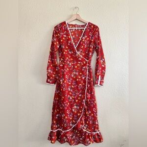Free People | Dress Covent Garden Midi Wrap - Size 2